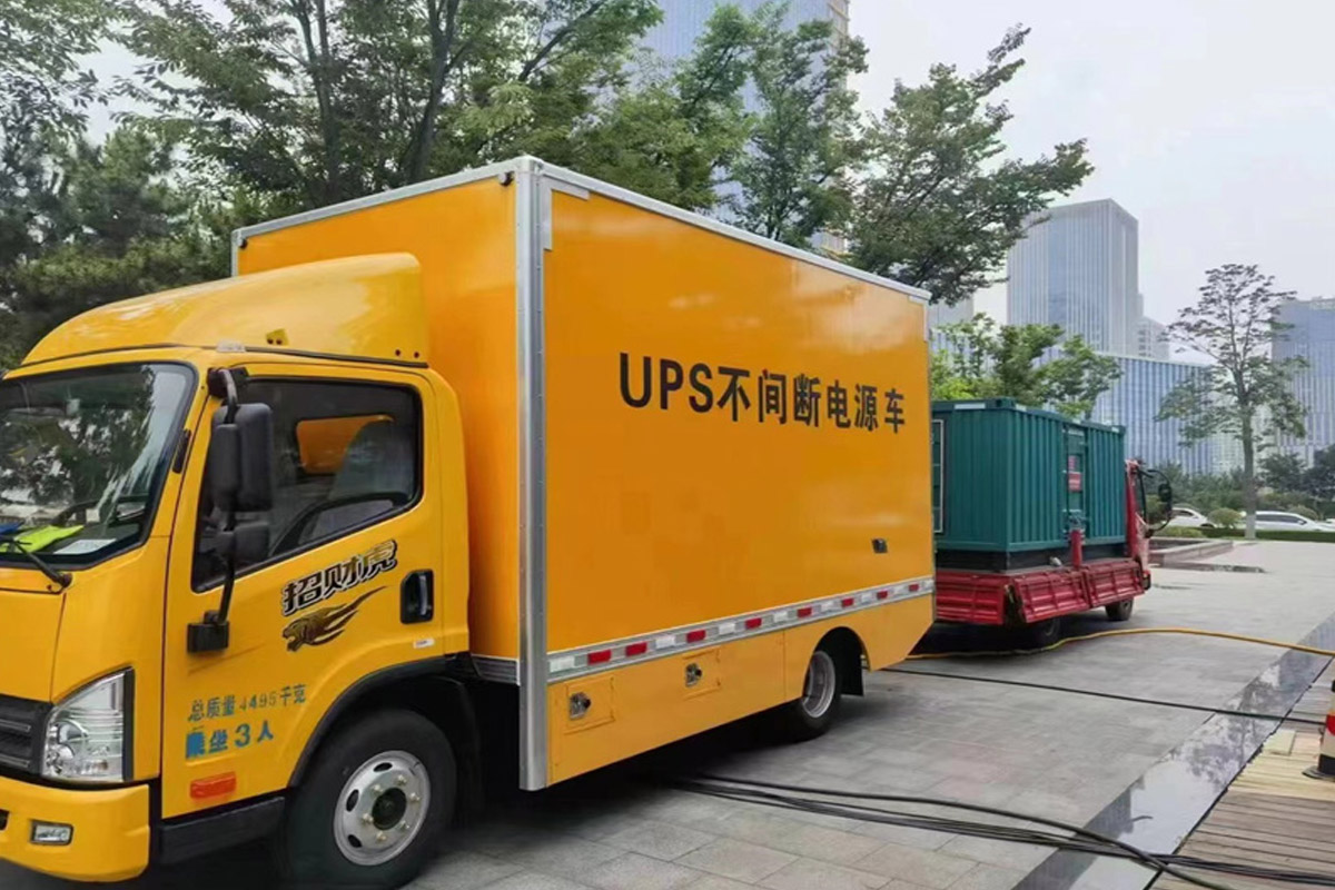 港口镇发电机租赁施工现场