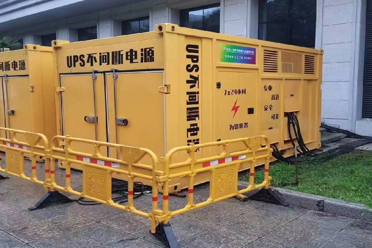 港口镇发电机租赁施工现场